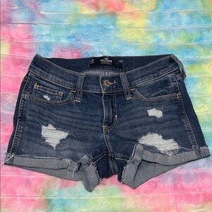 Hollister Low Rise Distressed Denim Shorts